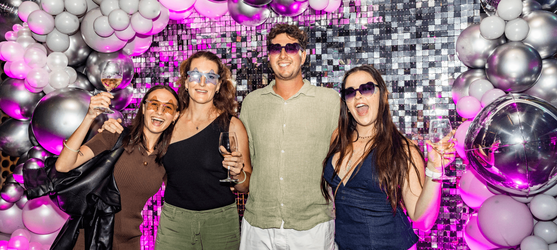 Lights, music and disco decor at The Sea Garden during Marina Port Vell&rsquo;s Crew Disco Night