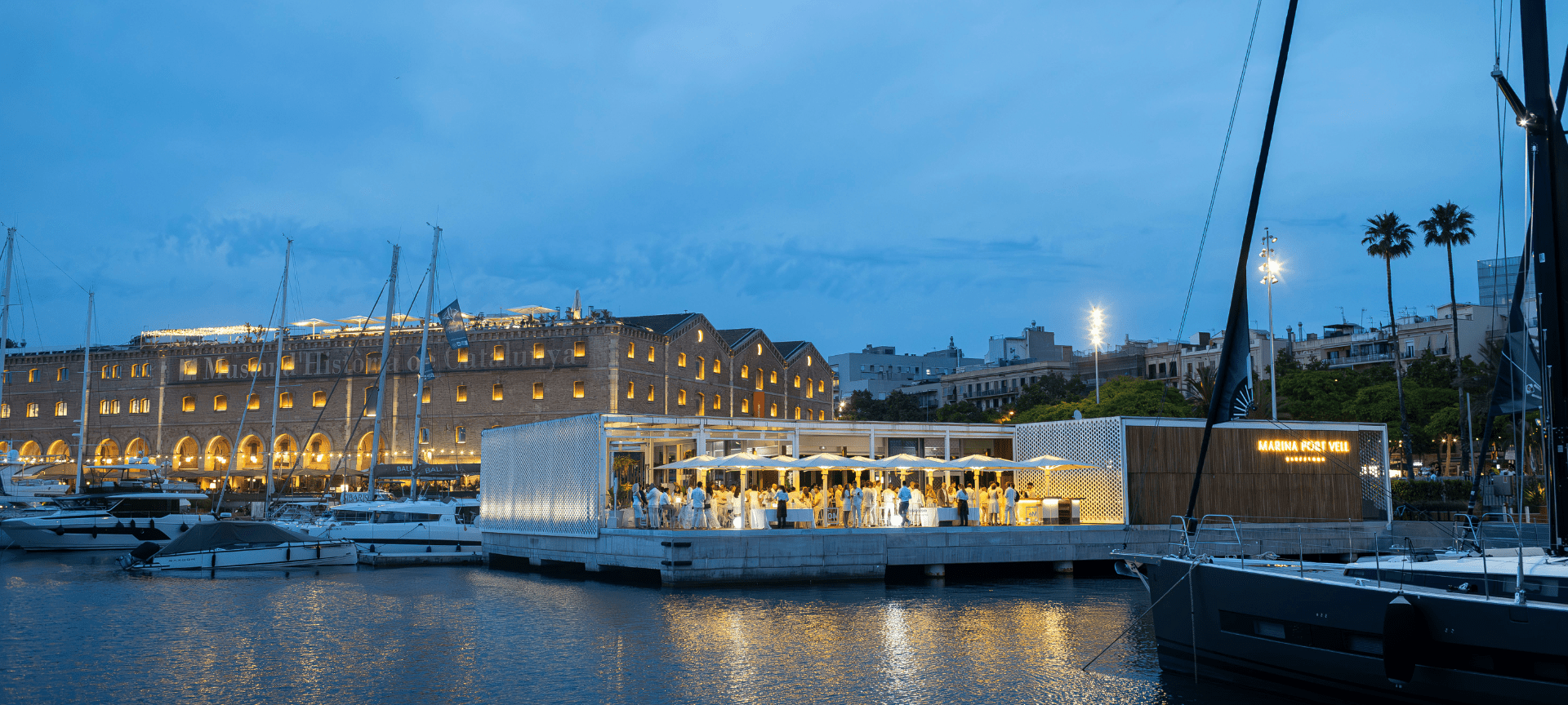 Mesoestetic event at Marina Port Vell 2025, bringing together aesthetic medicine and dermocosmetics professionals by the sea with workshops, presentations, and demonstrations